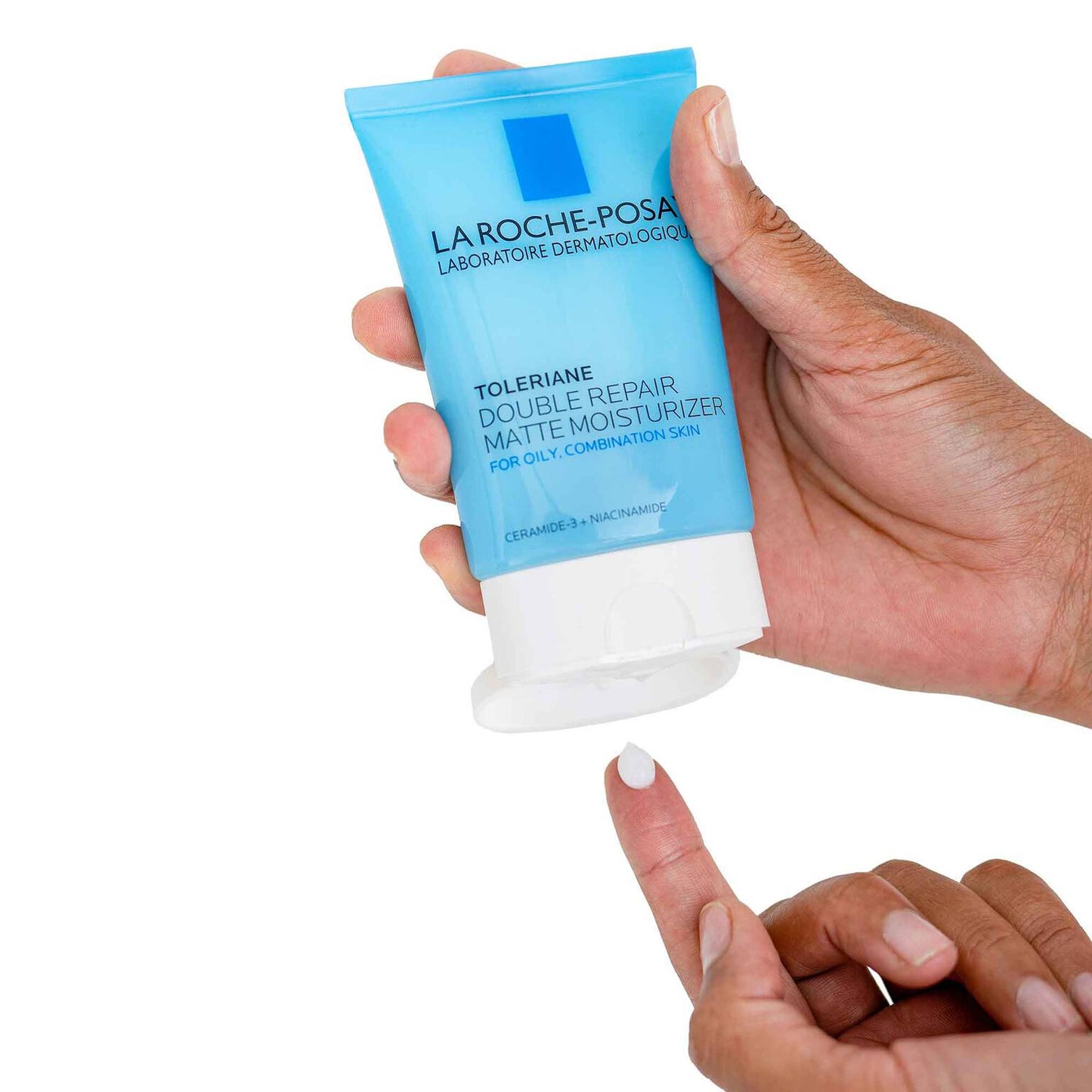 toleriane-double-repair-matte-face-moisturizer-for-oily-skin-o6 la-roche-posay-toleriane-matte-lotion-on-finger.jpg